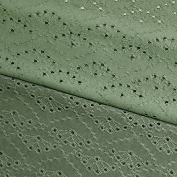 Wholesale 205gsm Polyester Spandex Knitted Stretch Pointelle Jacquard Fabric for Women Garments