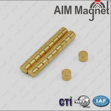 Strong Au coated N52 D4 x 3mm magnet