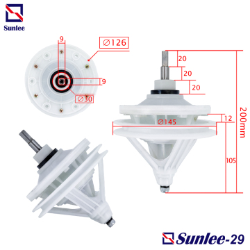 Washing machine gearbox 6 Fixed hole square shaft