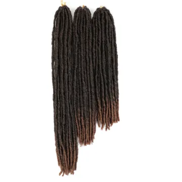 X-TRESS Cheap Afo Dreadlocks Synthetic Hair Straight Faux Locs Braids Ombre Brown Synthetic Braiding Hair Crochet Braiding Hair