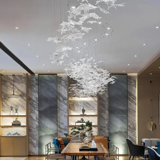 INSHINE Cluster Gold With White Pendant Light