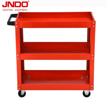 Portable Workshop Trolley with 3-Layer Metal Tool Cabinet on Wheels