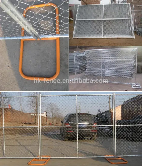 Multi function chain link fence guardrail,classic galvanized temporary fence,North/South America standard used temporary fence