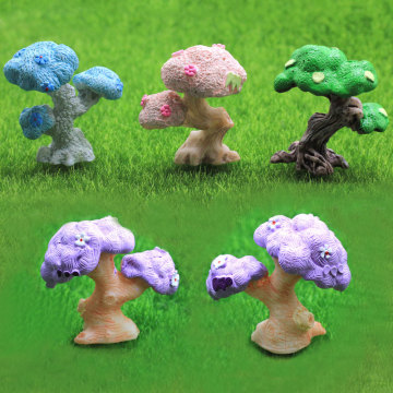 Wholesale Cute Mini Pine Tree 3D Flatback Colorful for Office Home Car Desk Decors 100pcs for Craft Decoration Resin Beads