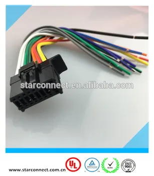 Hot sale automotive 16 pin iso connector Pioneer audio wire harness