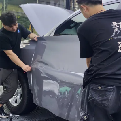 Wholesale Gray Car Cover Sticker Accessory Spoiler Cover Vinyl Sticker Car Vinyl Wrap