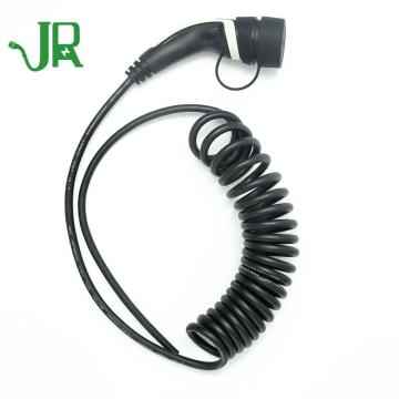 3Phase 32A 22KW IEC62196 Tethered Spiral Cable