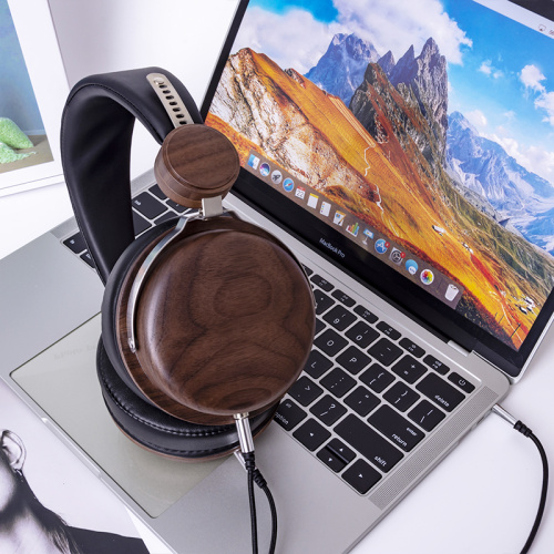 Wood HiFi 50mm Dynamic Stereo Noise Headphone Membatalkan