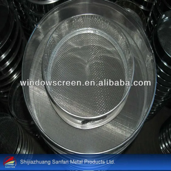 Galvanized wire mesh test sieves