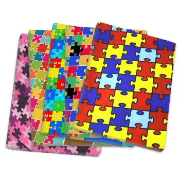Puzzle Autism Awareness Polyester Cotton Fabric Patchwork Sew Quilting Needlework Material DIY Handmade Cloth,1Yc14080