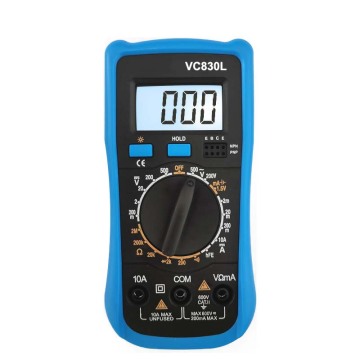 VC830L 1999 Count Digital Multimeter Multimeter AC/DC Ammeter Volt OHM Tester с подсветкой ЖК -экрана