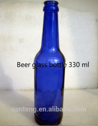 Blue beer glas bottle