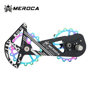 MEROCA Super Smooth Bicycle Ceramic Rear Derailleur 16T for Road Bikes 5800/6800/R8000 Aluminum