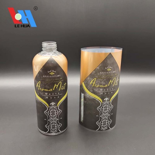 Gold Heat Shrink Label Packaging Matte Gold Black Shrink Sleeve Label Wrap Packaging Factory