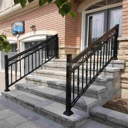 Customized Modern Indoor and Outdoor Easy-to-Assemble Aluminum Alloy Handrails Stair Balcony Guardrail Railing Fencing