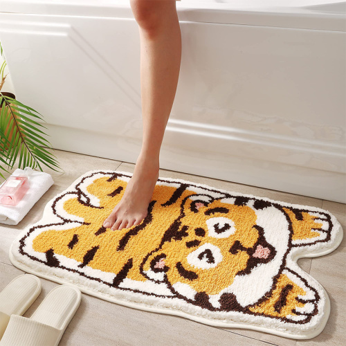 Tappetino da bagno su pattern personalizzato di tigre