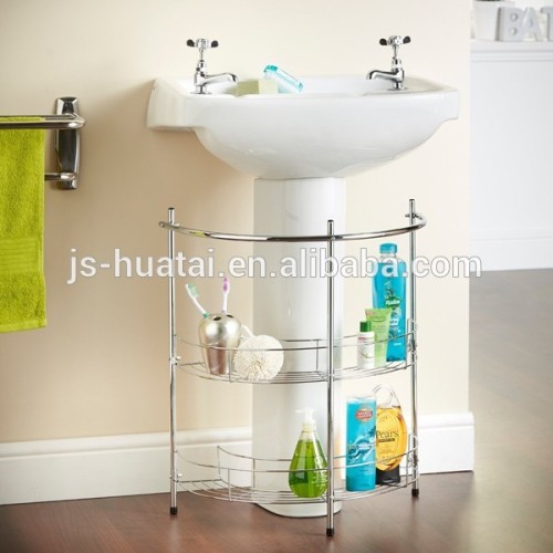 2 Tier Bathroom Under Basin Sink Storage Shelf Rack & bathroom towel racks BR01