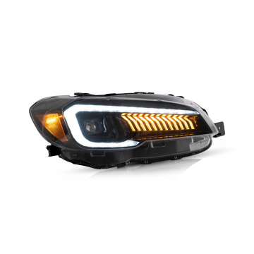 15-21 Subaru WRX LED Headlamp with Turn Signal - Black Front Headlight