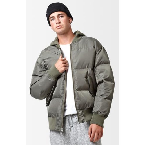 100% polyester classic bomber puffer jacket