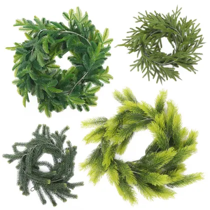 Artificial Pine Leaf Wreath Garlands with Cypress and Cedar