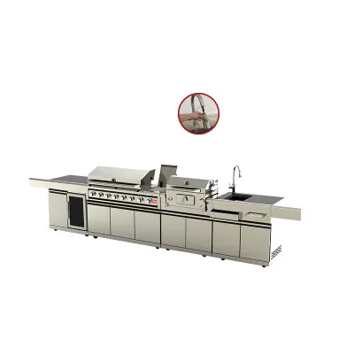 Luxury Kitchen Barbecue Cabinet BBQ Charcoal Grill for Garden