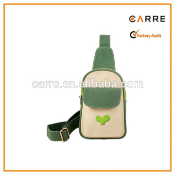 custom made cute canvas sling bag shoulder chest bag for girls