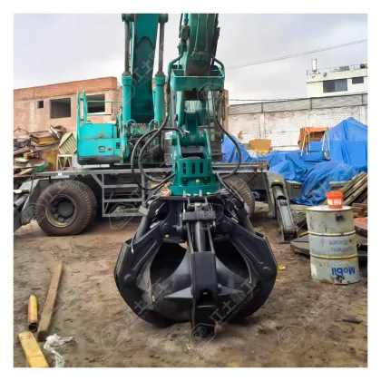 Excavator Attachments: Construction Grapples & Rotating Orange Peel Grapples