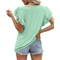 Casual Petal Sleeves blouse high quality t shirt
