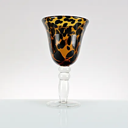 Leopard Print wine glass set Martini Wine Glass