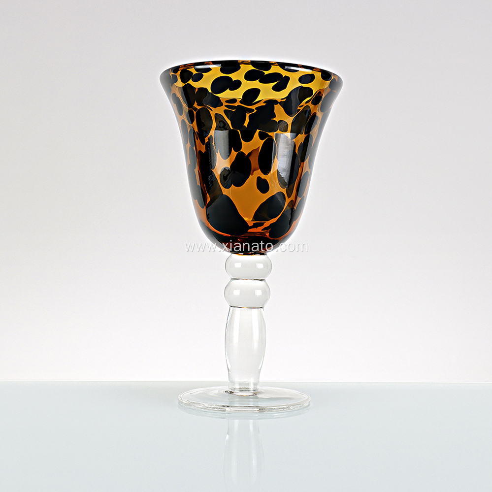 Leopard Print wine glass set Martini Wine Glass