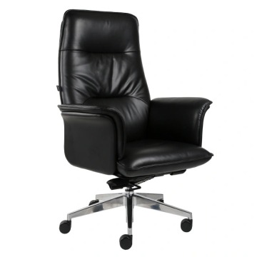 Sedia girevole in pelle ergonomica in pelle di lusso all'ingrosso