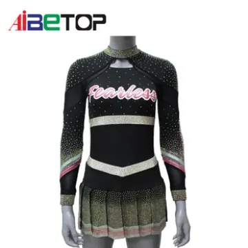 Uniformes de torcida confortáveis ​​com strass