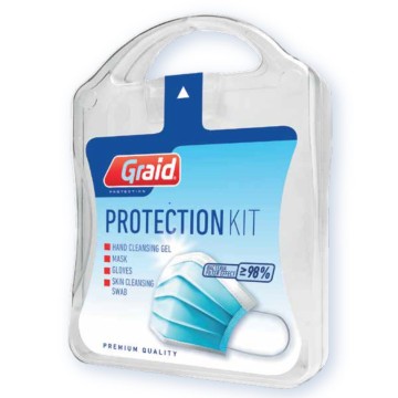 Kornschutz-Kit mit Maskenhandschuhen und Tupfern