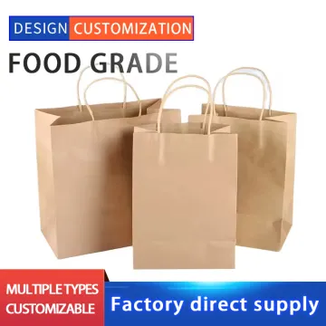 Customized disposable kraft paper bags