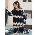 women's warm pullover plush pajamas