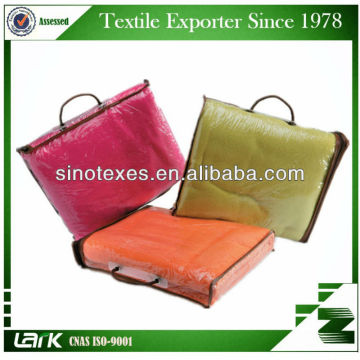 100%Polyester Brushed Fleece Blanket With Carrying bag