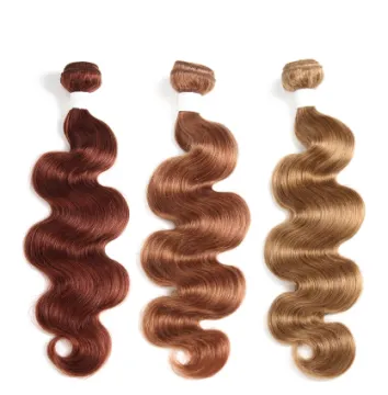Ombre Body Wave Bundles Honey Brown 1b/30 Human Hair Bundles,Brazilian Virgin Hair Weave Bundles,2 Tones Remy Hair Extensions