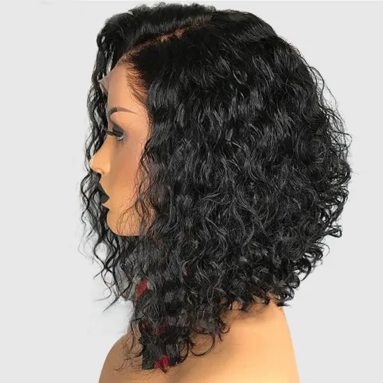 Transparent Glueless Lace Frontal Bob Wig Afro Kinky Curly Raw Indian Virgin Human Hair Extension Hd Full Lace Front Wig Vendor