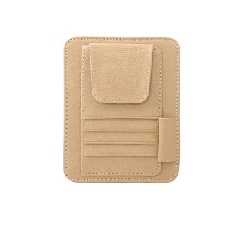 Multi-Function Car Sunshade with Glasses Frame Storage Box & Card Holder