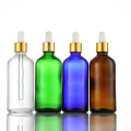 Luxe lege Essentiële olie -druppelaar Glassfles Timpel Deksel 5 ml tot 150 ml voor Cosmetics Skin Care Serum Packaging