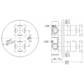 Cross Handles Valve de mélangeur de douche