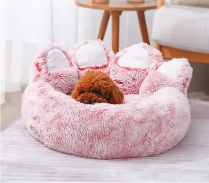 Cute Bear Paw Shape Pet Bed - Comfortable and Cozy Anti-Anxiety Dog Bed