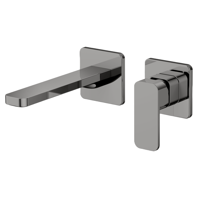 Two-handle wall mount bathroom faucet