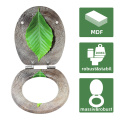 MDF Toilet Seat Soft Close in leaf Patterns