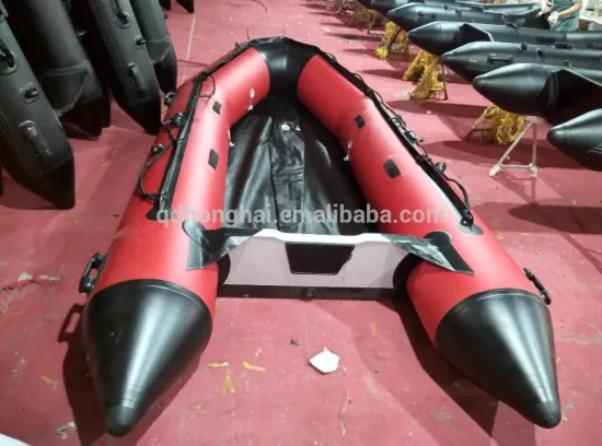 3.8m High quality CE approved red aluminum floor inflatable boat fishing boat with cheap price