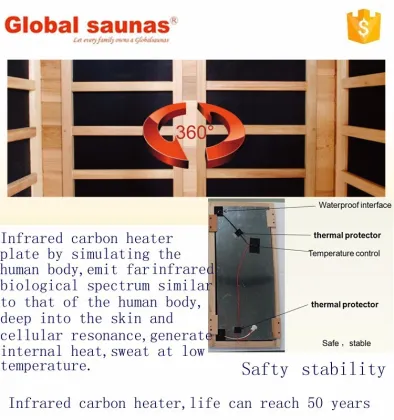 2014 New Generation Far Infrared Dynamic Sauna Home KN-003B