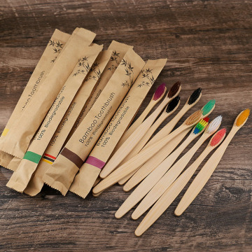 BPA Free Wooden Toothbrush With Customized Packing
