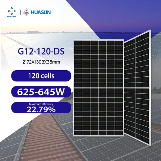 High Efficiency Bifacial HJT Half Cell Solar Panels: Models HS-210-B120DS in 625W, 630W, 635W, 640W, and 645W