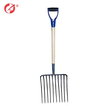 Agricultural Digging Broad 10 Tine Bedding Fork with Hardwood Handle for Farms