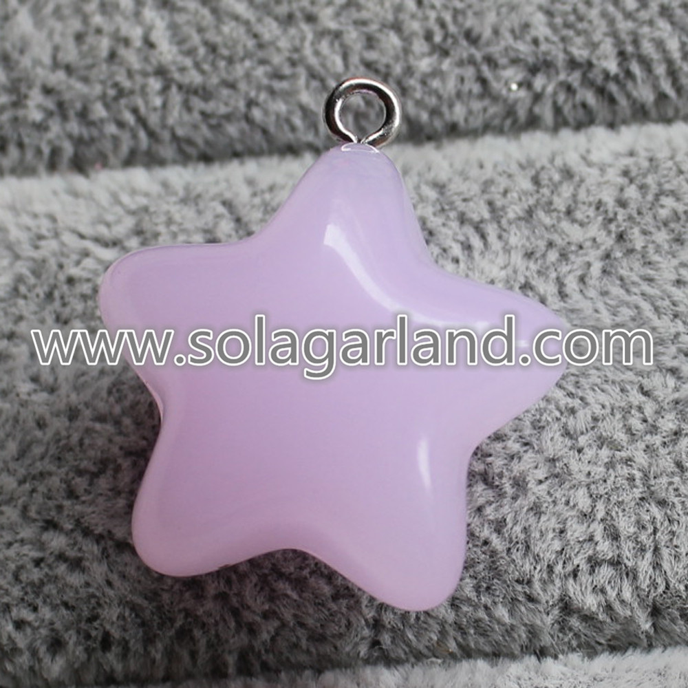 Plastic Star Charm Pendants